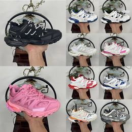 Fashion Designer Tracks 3.0 Mesh Nylon Casual Shoes Low OG Track Rubber Sole Bottom Womens Mens Trainers Plate-forme Tess s.Gomma White Black Pink Foam Sneakers Loafers