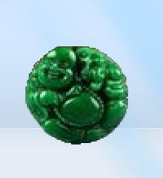 Green Iron Dragon Health Emerald Green Buddha Pendant Male and Female Yang Green Maitreya Sweater Chain Car Pendant4893412