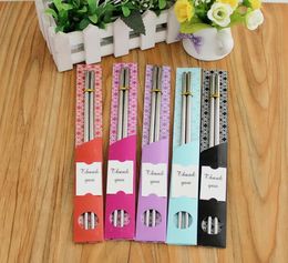 100Pairslot 200pcs East Meets West Stainless steel chopsticks Chinese style wed Wedding Function favors gifts express5418659