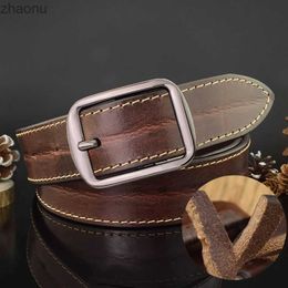 Belts High Quality Belt Men Classic Pin Buckle designer fashion Waistband Casual full grain leather popular trousers cintos masculinos XW