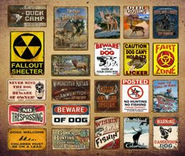 2021 Man Cave Warning Hunting Tin Sign Vintage Wall Decor For Farm House Gun Shop Decorative Plate Hunter Gift Deer Poster Size 304546212