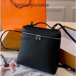 Loro Piano LP LorosPianasl Lp19 handbags designer bags Luxury shoulder 2024 new geometric design double zipper lunch box backpack with lychee T16Y