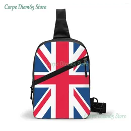 Backpack Sling Bag British Flag Chest Package Crossbody For Cycling Travel Hiking