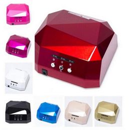 Professional 36W 110V220V LED Lamp Nail Dryer Diamond Shaped Long Life Fast Dry 24w LED 12w CCFL Cure For UV nail gel9276918