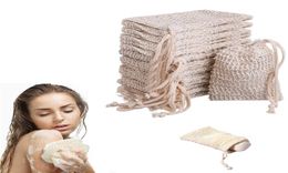 Soap Bag for Shower Scraps Save Soaps Exfoliator Sponge Pouch Massage Natural Fibre Foam Maker Net Bags XBJK21052063866