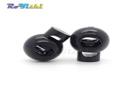 50pcslot Cord Lock Round Ball Toggle Stopper Plastic For Bag BackpackClothing Black6112314