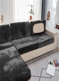 New funiture protector Velvet thick sofa cushion cover sofa protector seat cushion slipcover elastic solid color LJ2012164026841