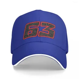 Ball Caps Francesco Bagnaia Number 63 2024 Baseball Cap Uv Protection Solar Hat Hats Big Size Men Women'S