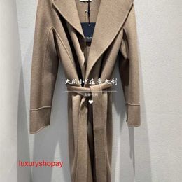 Maxmaras Womens Wrap Coat Camel Hair Coats Big m and Little y in Italy s 23 Autumnwinter Zurigo Mid Length Wool Cashmere Rj3x