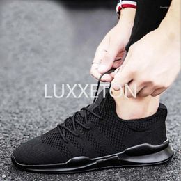 Casual Shoes 2024 Autumn Korean Edition Knitted Fashion Breathable Men's Sports Trendy Running Student