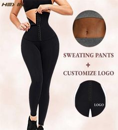 HEXIN Womens Leggings fajas Waist Trainer High Waisted Pants Tummy Control Panties Sports Gym Running 2201256209387