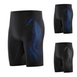 Men's Swimwear Mens medium length swim trunks five point beach shorts bikini swimsuits surfing swimsuit thongs Q240429
