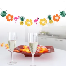Party Decoration 3 Metres Garland Tropical Bunting Flamingo Garlands Banner Palm Leaf Banners Nonwovens Felt