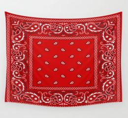 Tapestries Paisley Bandana Red Southwestern Boho Tapestry Wall Hanging Bedspread Art Blanket Throw Towel Window Curtain 2210262819986