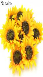 30pcs Large 14cm Artificial Silk Sunflower Flower Heads For Home Wedding Decoration DIY Scrapbook Christmas Party Craft Supplies8991146