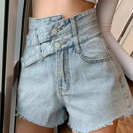 Women's Jeans Blue Summer Plus Size Cowboy Shorts Fashion A-Line Baggy Denim Cortos Chic Design High Waist Jean Women Streetwear