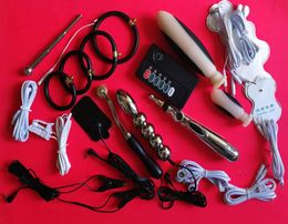 Electroshock Vagina Anal Electro Shock Electrodes Dildo Plug Pad BDSM Gear Bondage Kit Adult Games Pleasure Sex Products Toys for 2950007