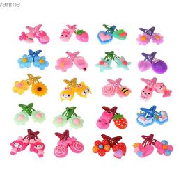 Hair Accessories 1/5/10 pieces of cute multi-color butterfly shaped baby hair clip accessories with childrens cartoon pattern hair clips for girls WX