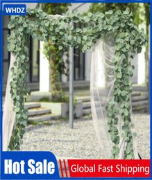 62ft 147Leaves Artificial Vines Faux Silk Eucalyptus Garland Greenery Wedding Backdrop Arch Wall Decor6043004