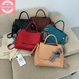 Bag Cute Bear Big-capacity Women Handbags Casual Solid Shoulder Messenger Bags Luxury PU Leather Handbag Designer Ladies Tote