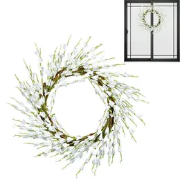 Decorative Flowers Berry Ring Wreath Floral For Front Door Artificial Twig Exquisite Easter Leaves Walls