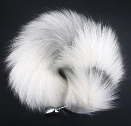 Fanala Drop Real Fox Tail Anal Plug Anus Toy Butt Plug Animal Role Play Cosplay Fox Tail For Sex Game Erotic Toy Y1907168628353