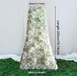 200cm custom DIY wedding table runner floral backdrop decor trailing flower row arrangement supplies artificial flowers party5629199