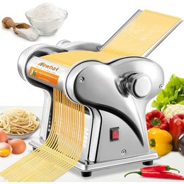 Electric Family Pasta Maker Machine - Stainless Steel Noodle Maker & Spaghetti Roller Pressing Machine for Homemade Pasta Dough - 135W Power for Easy Home Use