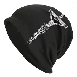 Berets Christian Skullies Beanies Caps Jesus Christ Cross Design Thin Hat Bonnet Hats Men Women's Hip Hop Ski Cap