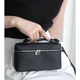 Loro Piano LP LorosPianasl Lp19 Bag Fashion Evening Lunch Designer Cosmetic Bags Box Womens Bag 2023 New Leather Handbag Gigi Same Box Bag