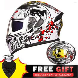 Motorcycle Helmets GXT Capacete De Moto Masculino Flip Up Helmet Casco Doublel Lens Motorbike Riding DOT