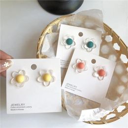 Stud Earrings Brand Design Candy Colour Transparent Generous Minimalist Elegant Wild For Women.