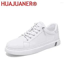 Casual Shoes Spring Autumn Brand For Men Leather White Sneakers Young Boy High Quality Non-Slip Walking Men's