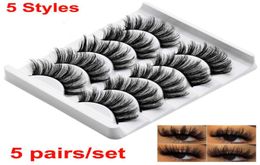 5 Pairs 3d Mink eyelash False Eyelashes Set Dramatic Soft Natural Thick 3d mink Hair Fake Eyelash Extension fake Eyelashes 7235622