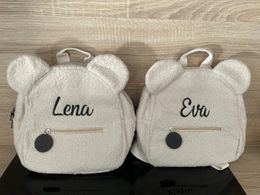 Personalised Embroidered Toddler Backpack Bag Lightweight Plush Bear Kids Custom Name Gift for Boys Girls Ladies y240429