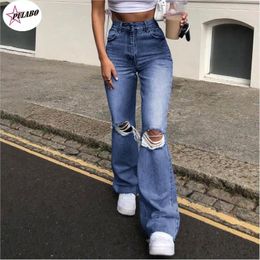 Women's Jeans Casual Design High Waist Trousers Fashion Lady Side Hollow Out Pencil Pants Spring Autumn Elegant Solid Women Skinny