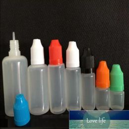 Classic Dropper Bottles 3ml 5ml 10ml 15ml 20ml 30ml 50ml 60ml Plastic Bottle with Childproof Cap and Thin Tips Empty Bottle For Ecea