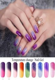 20pcslot Chameleon Gel Varnish Temperature Colors Changing Nail Gel Polish Manicure Decoration Semi Permanent Thermo Gel Lacquer2460243