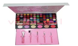 High Quality KL Makeup Sets 78 Colours Eye Shadow Matter Shimmer Shadows Blush Brushes Make up Kit Christmas Gift8638513