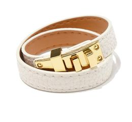 2019 Vintage Multilayer Pu Leather H Bracelets for women Cuff bangles Men gold buckle Wristband Pulseras Hombre Male Accessories J4122160