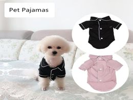 Dog Apparel Coat Pet Dog Clothes Pyjamas Black Pink Black puppy clothings Poodle Bichon Teddy Clothes Christmas Cotton Boy Bulldog1957273