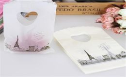 Eiffel Tower Plastic Gift Bags With Handles Mini Jewelry Gift Bags 9x15 cm lovely plastic gift bags4035555