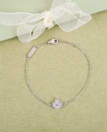 S925 silver mini flower bracelet with all diamond for women wedding jewelry gift WEB1156621984