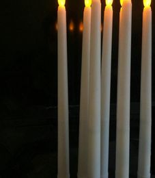 30pcs 11quotLed battery operated flickering flameless Ivory taper candle lamp Stick candle Wedding Home table decor 28cmHAmbe6445706