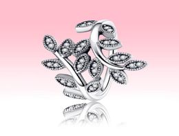 shining CZ diamond leaf RING Women Girls Gift Jewellery with Original box for 925 Sterling Silver Rings set High quality4017813