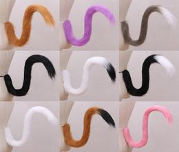 Party Supplies Other Event Adults Kids Cosplay Anime Fluffy Plush Long Cat Tail Halloween Costume Prop Fancy Dress Accessories1634358