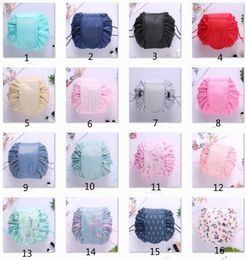 Women cometic bag big capacity sdrawstring make up bag travel pouch women sundries storage bags without logo Korea trend 10 Colors4357574