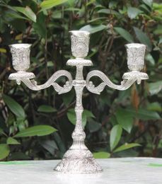 Candle Holders Metal 3 Arms Hollow Design Candlestick Tabletop Stand Wedding Decoration Candelabra Home Candelabrum2819155