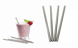 215mm Stainless Steel Straight Straw Practical Drinking Straw Easy to clean Straws Metal Bar Family kitchen tools 7771815