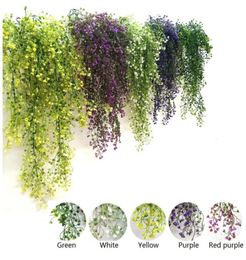 Artificial Ivy Leaf Flowers Hanging Garland Plant Fake Green Ivy Simulation Plants Vines Home Garden Wedding Arch Wall Decor1964235